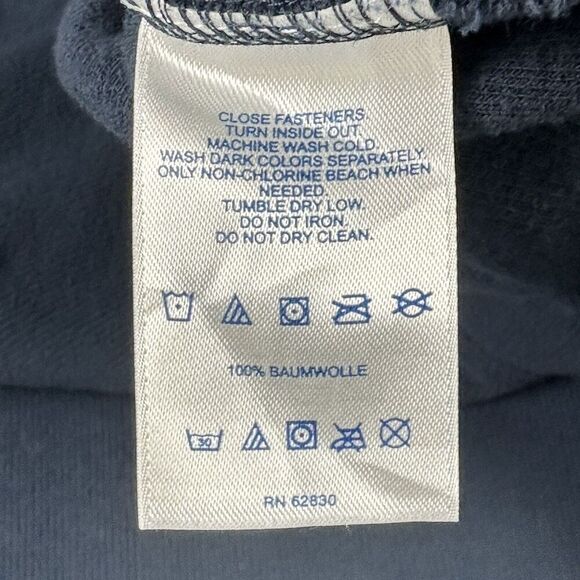 Lands End Bedford Rib Quarter Zip Sweater Mens Small Blue Knit Pullover Preppy - Picture 12 of 13